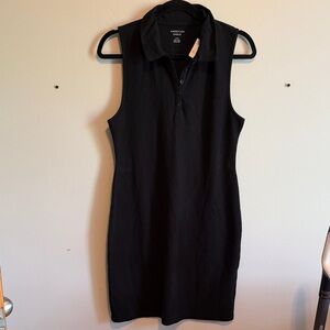 American Eagle Outfitters Black Sleeveless Polo Shift Dress